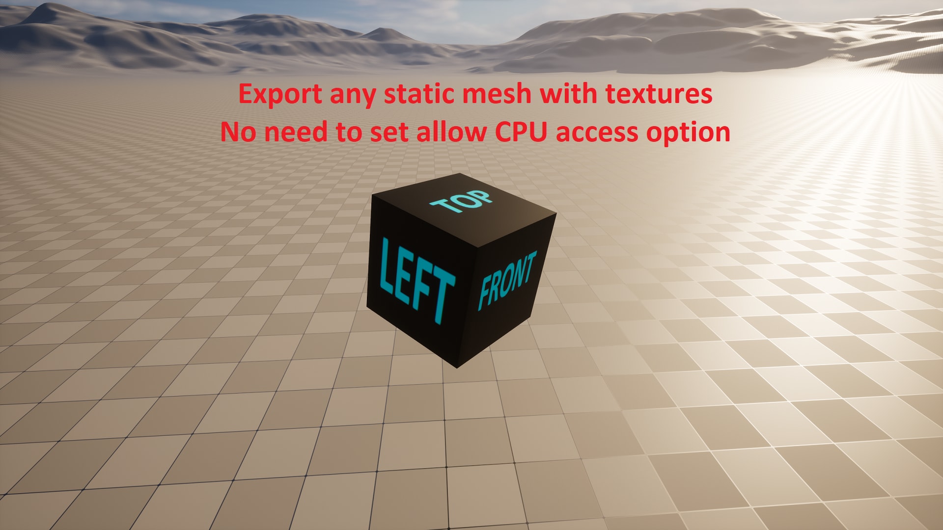 True Runtime Mesh OBJ Exporter with Textures